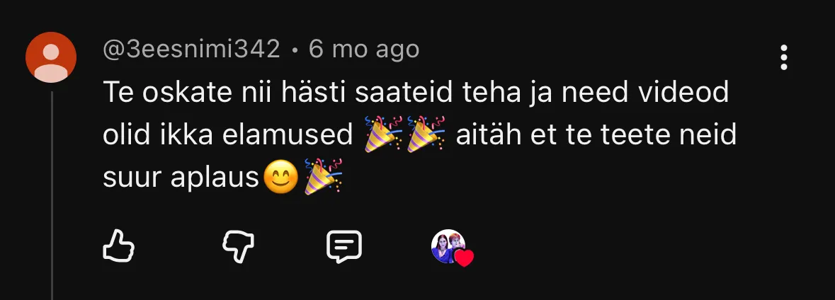 Tagasiside kuvatõmmis