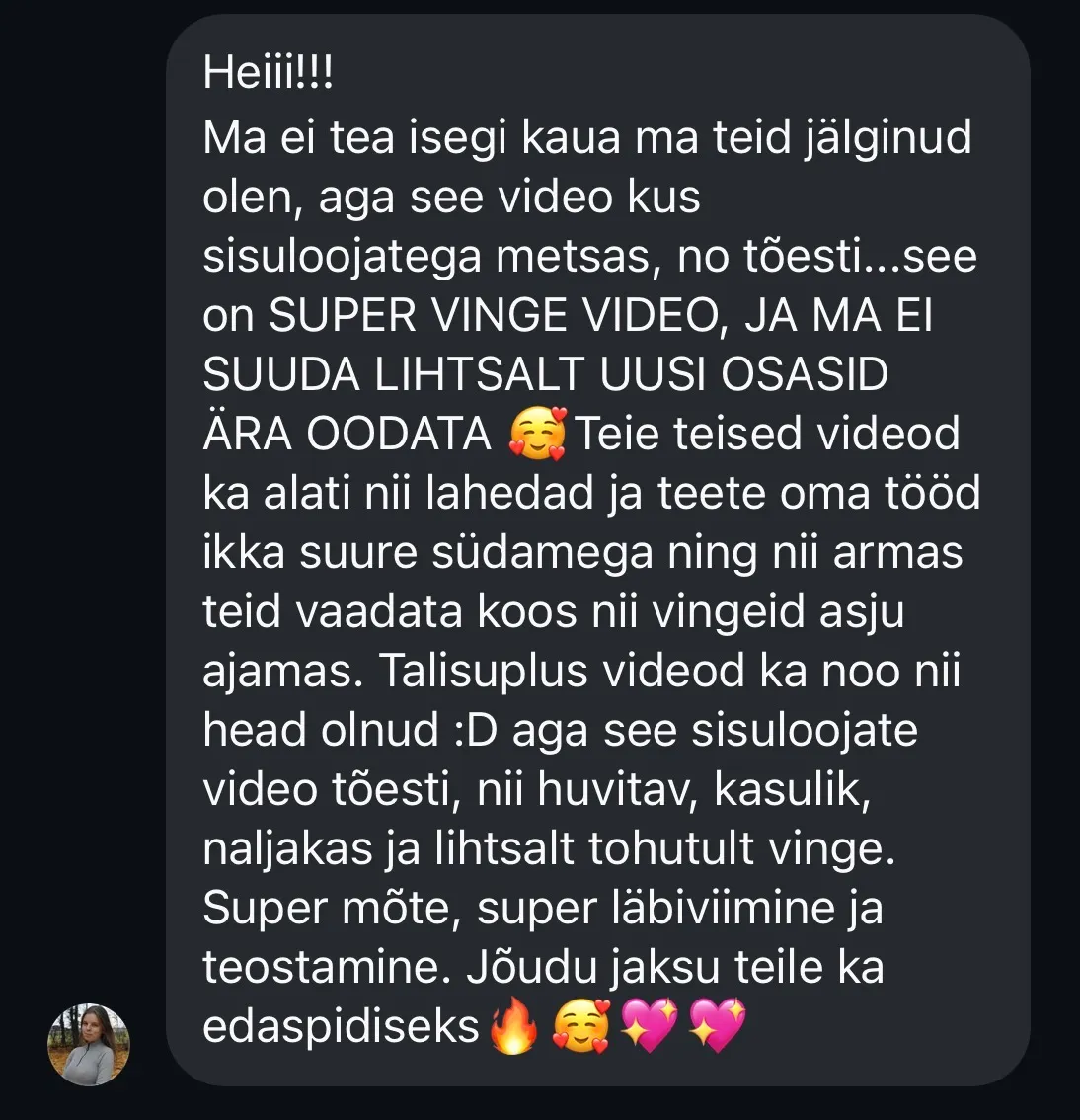 Tagasiside kuvatõmmis